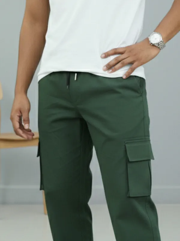 Green_Cotton_Cargo_Pants_For_Men