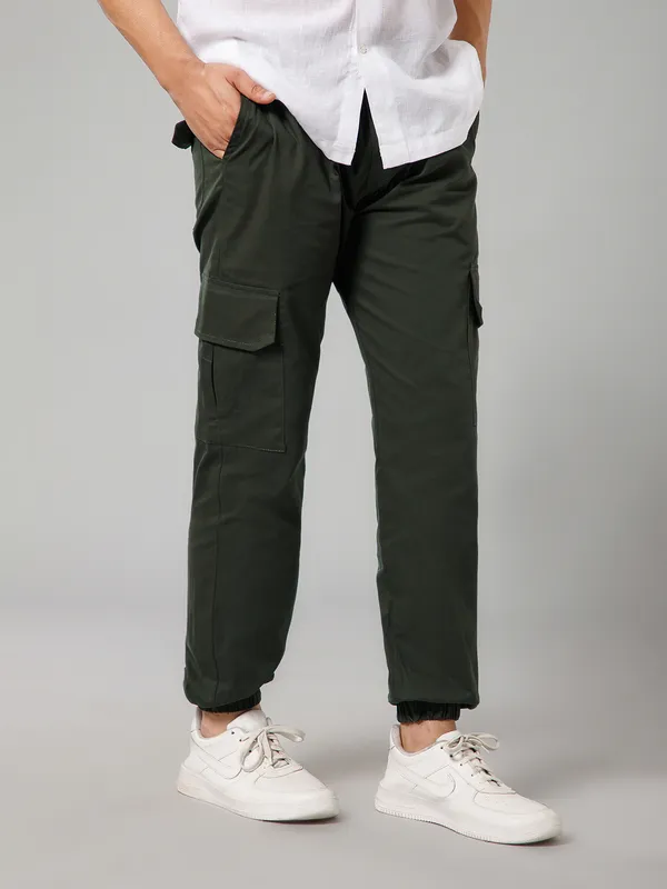 Green_Cotton_Cargo_Joggers_For_Men