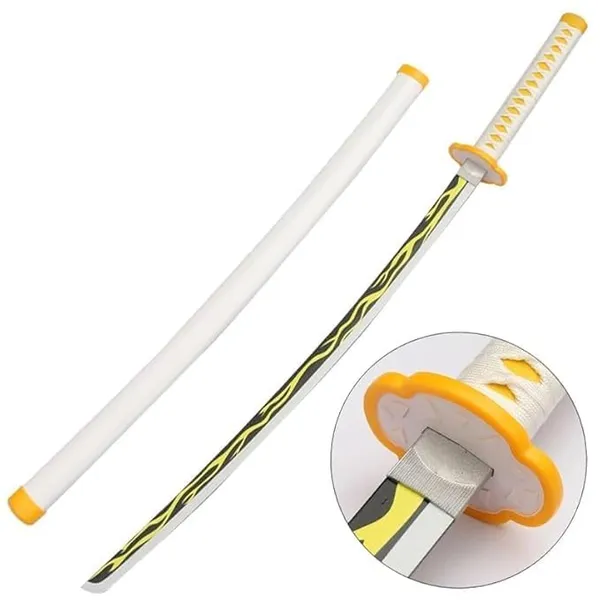 Demon_Slayer_Zenitsu_Wooden_Katana_100Cm_Anime_Sword_For_Cosplay_Display_Lightweight_Safe_Wooden_Nichirin_Blade_For_Kids_Teens_Collectors_For_Anime_Fans