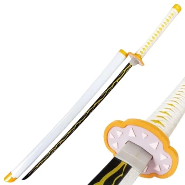 Demon_Slayer_Zenitsu_Wooden_Katana_100Cm_Anime_Sword_For_Cosplay_Display_Lightweight_Safe_Wooden_Nichirin_Blade_For_Kids_Teens_Collectors_For_Anime_Fans