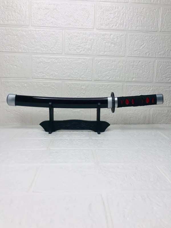 Demon_Slayer_Tanjiro_Black_Katana_Sword_Replica_With_Stand_45Cm