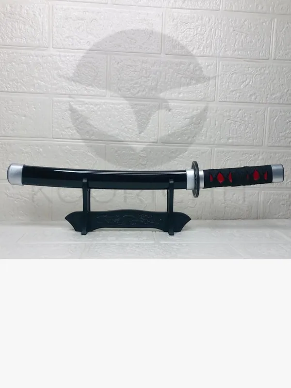 Demon_Slayer_Tanjiro_Black_Katana_Sword_Replica_With_Stand_45Cm