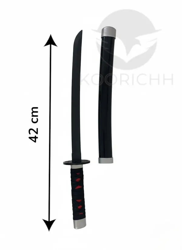 Demon_Slayer_Tanjiro_Black_Katana_Sword_Replica_With_Stand_45Cm