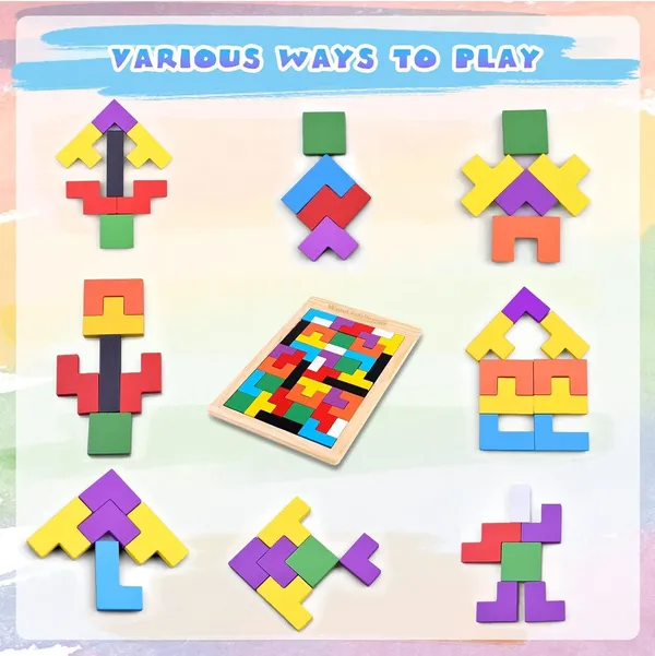 Multicolor_Wood_Tetris_Puzzle_Board_40_Pcs_For_Kids
