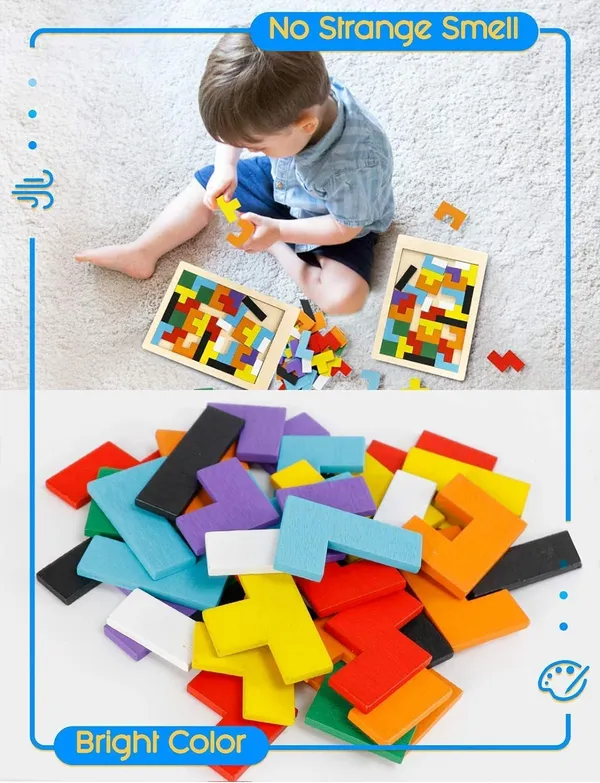Multicolor_Wood_Tetris_Puzzle_Board_40_Pcs_For_Kids