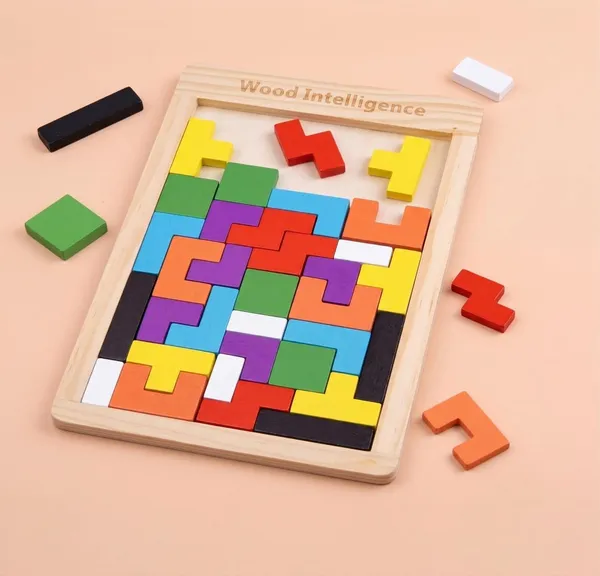 Multicolor_Wood_Tetris_Puzzle_Board_40_Pcs_For_Kids