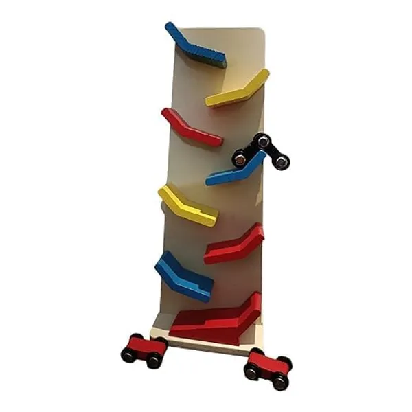 Multicolor_Wood_8-Level_Zig_Zag_Race_Car_Track_Toy_For_Kids