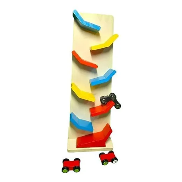 Multicolor_Wood_8-Level_Zig_Zag_Race_Car_Track_Toy_For_Kids