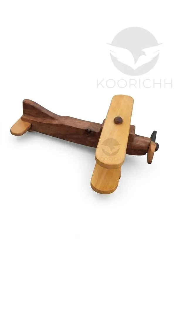 Brown_Handmade_Wooden_Airplane_Toy_For_Kids