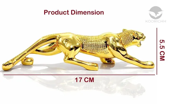 Polyresin_Modern_Gold_Panther_Leopard_Figurine_Showpiece