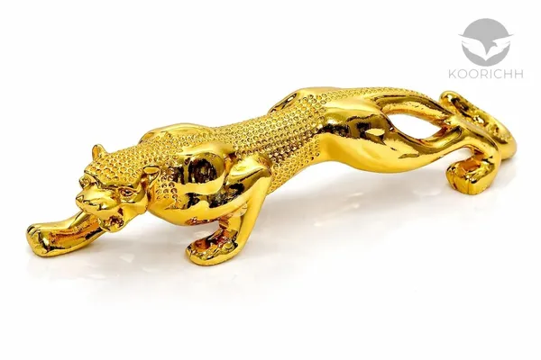 Polyresin_Modern_Gold_Panther_Leopard_Figurine_Showpiece
