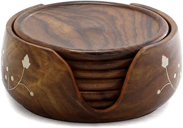 Wood_Round_Heat_Resistant_Anti-Slip_Tea_Coffee_Cup_Coaster_Set