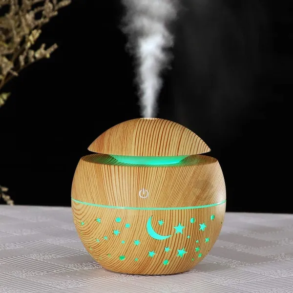 Wood_Grain_Ultrasonic_Aroma_Diffuser_With_LED_Light_130Ml