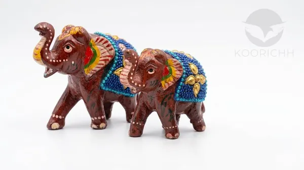 Wood_Handcrafted_Antique_Elephant_Figurine_Showpiece_Set_Of_3