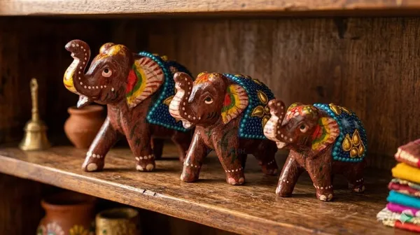 Wood_Handcrafted_Antique_Elephant_Figurine_Showpiece_Set_Of_3