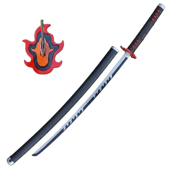 Demon_Slayer_Rengoku_Kyojuro_Wooden_Katana_Cosplay_Sword