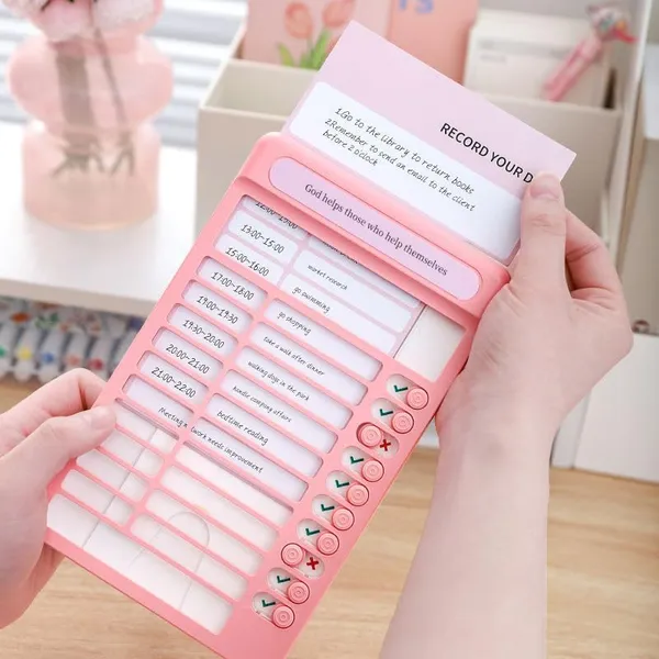 Daily_Routine_Checklist_Board_For_Kids_Adults_Reusable_Habit_Tracker_To_Do_Planner_Chore_Chart_With_Sliding_Buttons_For_Home_Study_Office_Motivation_Pink