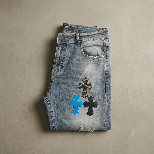 Blue_Denim_Slim_Fit_Distressed_Cross_Patch_Jeans_For_Men