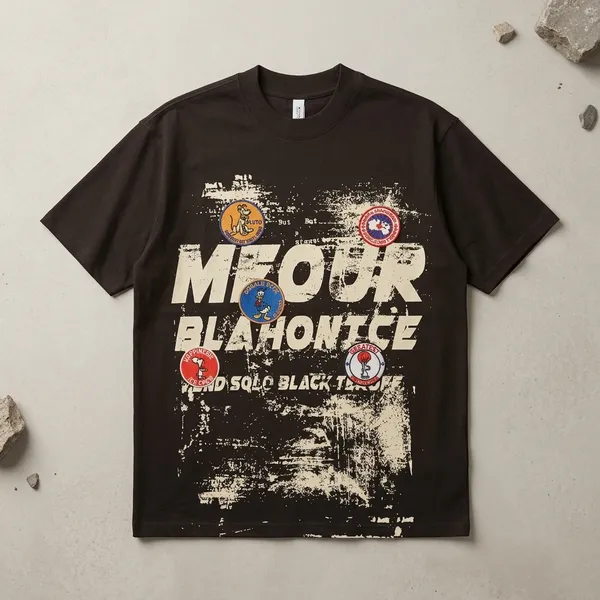 Brown_Cotton_Graphic_Print_Crew_Neck_T-Shirt_For_Men