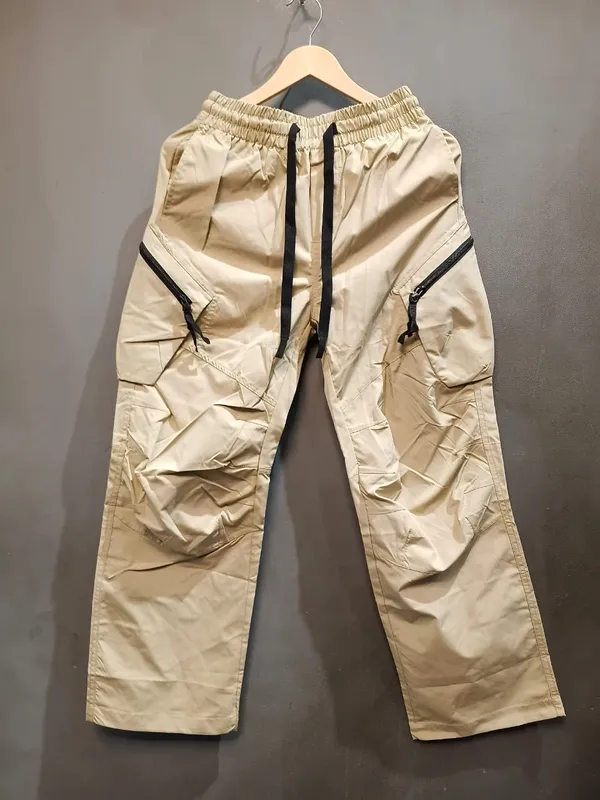 Beige_Cotton_Multi-Pocket_Tactical_Cargo_Pants_For_Men