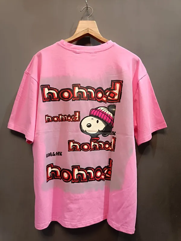 Pink_Cotton_Oversized_Snoopy_Graphic_T-Shirt_For_Men