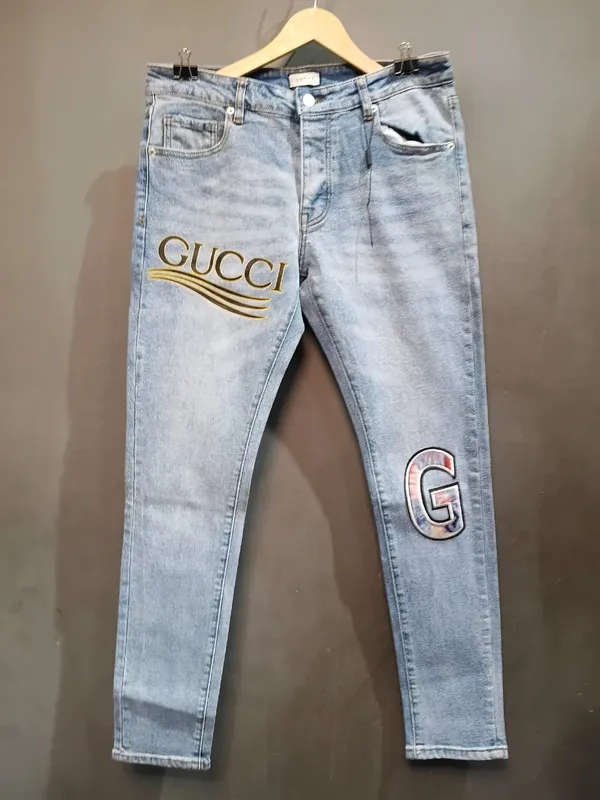 Light_Blue_Denim_Slim_Fit_Logo_Print_Jeans_For_Men