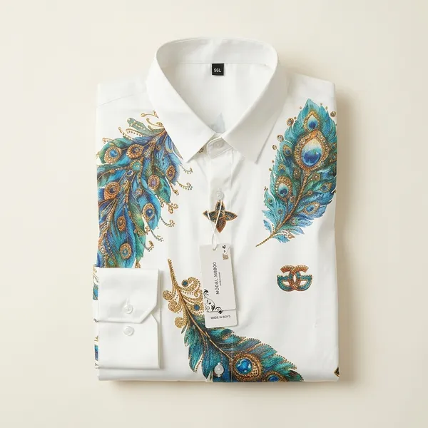 Multicolor_Cotton_Regular_Fit_Peacock_Print_Full_Sleeve_Shirt_For_Men