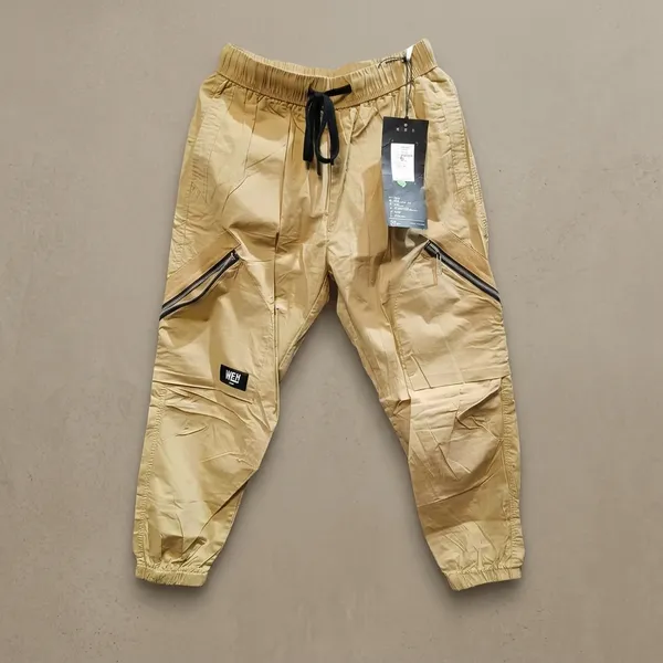 Beige_Cotton_Cargo_Jogger_Pants_With_Zip_Pockets_For_Men