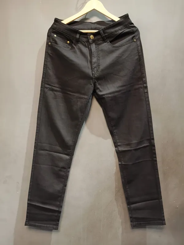 Black_Denim_Slim_Fit_Coated_Jeans_For_Men