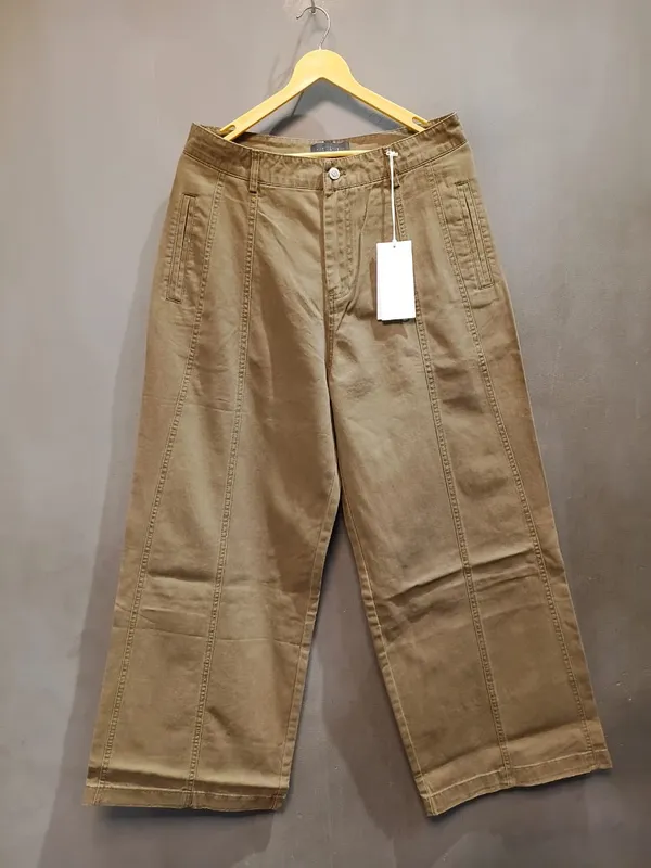 Brown_Cotton_Wide_Leg_Cropped_Trousers_For_Men