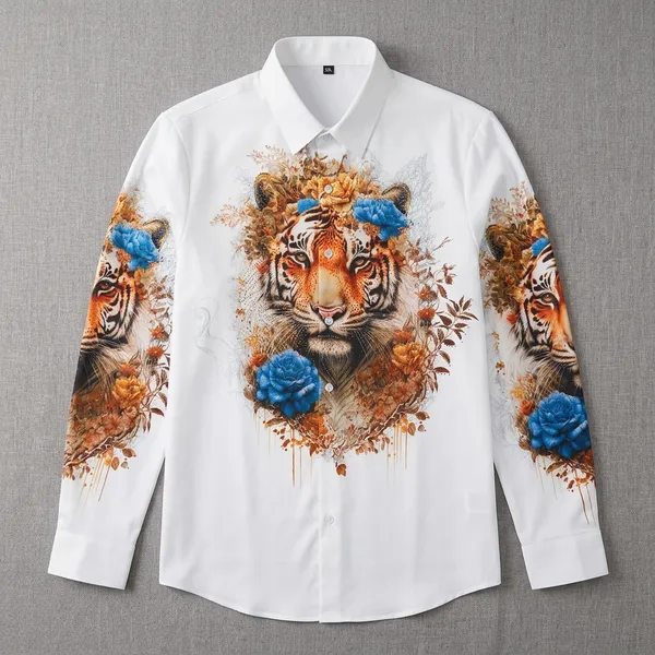 Multicolor_Cotton_Artistic_Tiger_Print_Full_Sleeve_Shirt_For_Men