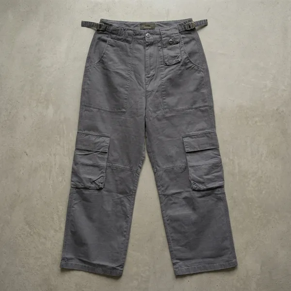 Grey_Cotton_Relaxed_Fit_Multi-Pocket_Cargo_For_Men