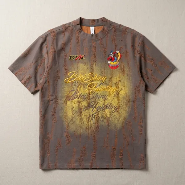 Brown_And_Grey_Cotton_Relaxed_Fit_Distressed_Graphic_Crew_Neck_T-Shirt_For_Men
