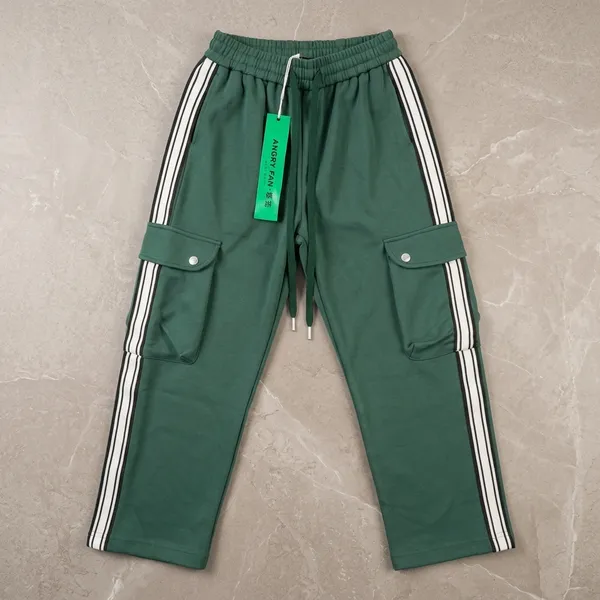 Green_Cotton_Side_Stripe_Cargo_Track_Pants_For_Men