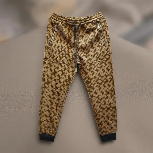 Brown_And_Black_Cotton_Geometric_Print_Jogger_Track_Pants_For_Men