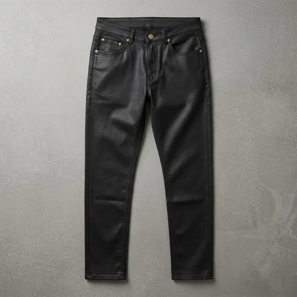 Black_Denim_Slim_Fit_Coated_Jeans_For_Men