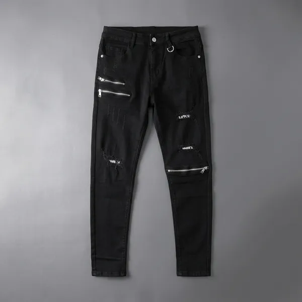 Black_Denim_Skinny_Fit_Distressed_Zipper_Detail_Jeans_For_Men