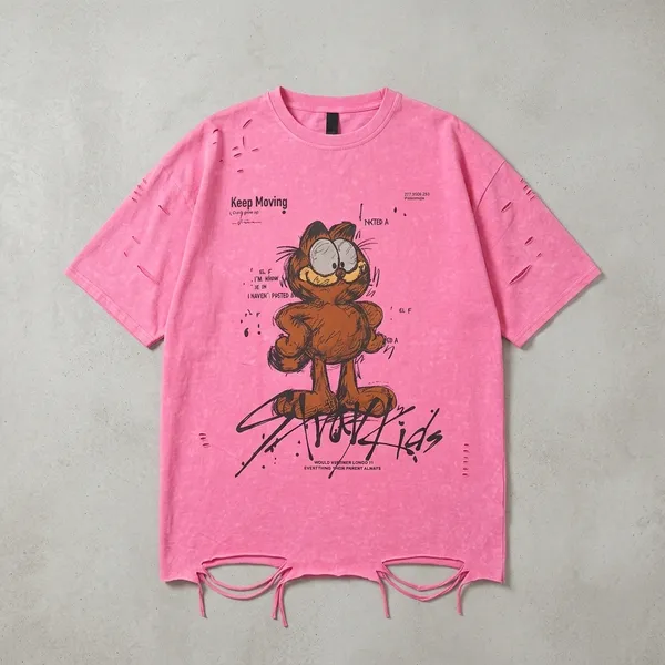 Pink_Cotton_Oversized_Garfield_Graphic_Print_T-Shirt_For_Men
