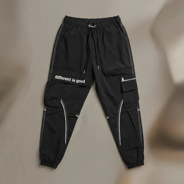 Black_Polyester_Relaxed_Fit_Multi-Pocket_Cargo_Joggers_For_Men