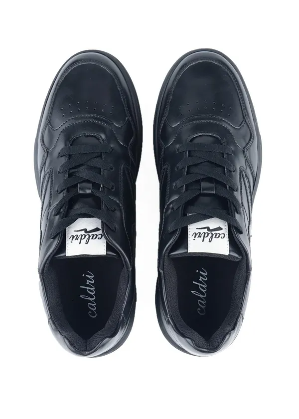 Black_Vegan_Leather_Lace-Up_Casual_Shoes_For_Men