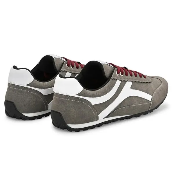 Grey_&_White_Vegan_Leather_Retro_Sports_Shoes_For_Men