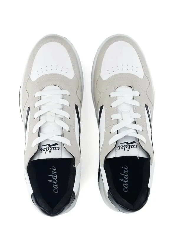 White_&_Grey_Vegan_Leather_Casual_Sneakers_For_Men