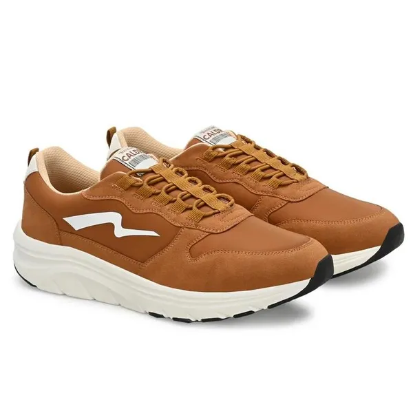 Tan_Brown_Vegan_Leather_Running_Shoes_For_Men