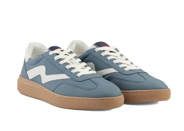 Blue_&_White_Vegan_Leather_Low-Top_Casual_Sneakers_For_Men