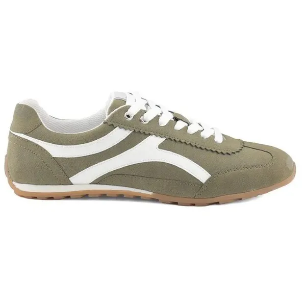 Olive_Green_Vegan_Leather_Casual_Sneakers_For_Women