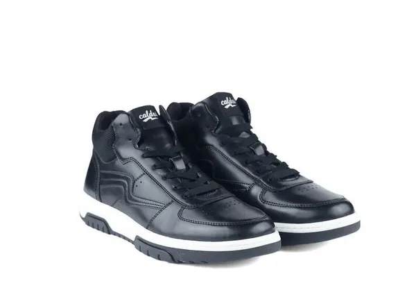 Black_Vegan_Leather_High-Top_Sneakers_For_Men