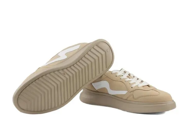 Beige_Vegan_Leather_Casual_Sneakers_For_Men