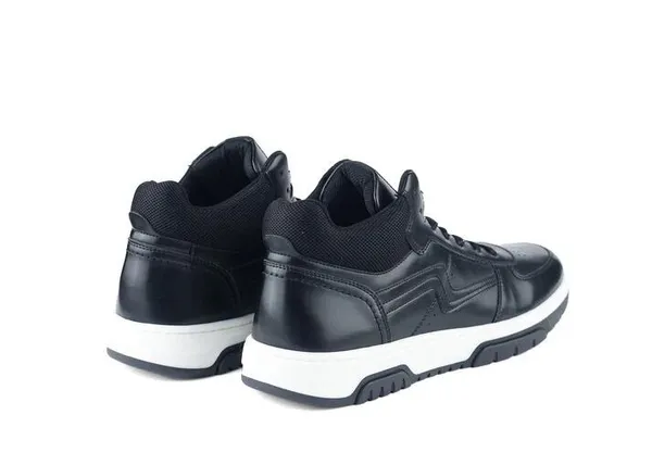 Black_Vegan_Leather_High-Top_Sneakers_For_Men