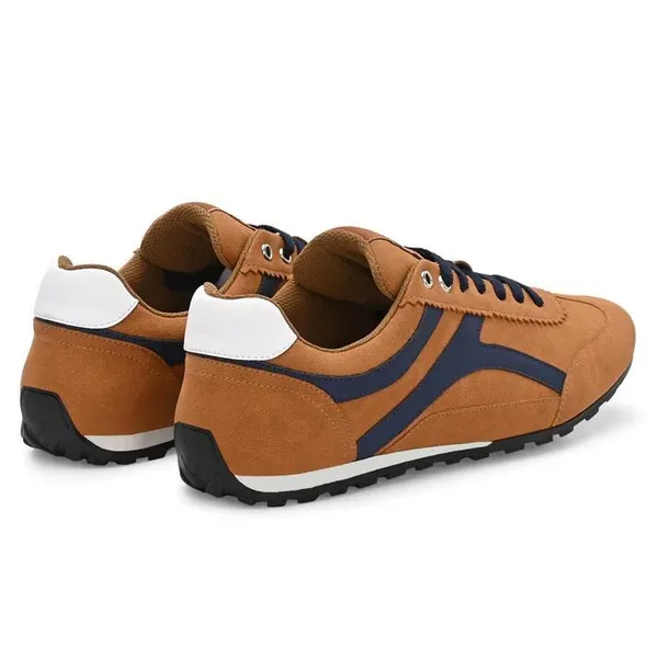 Tan_&_Navy_Vegan_Leather_Casual_Sneakers_For_Men