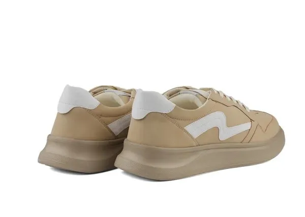 Beige_Vegan_Leather_Casual_Sneakers_For_Men